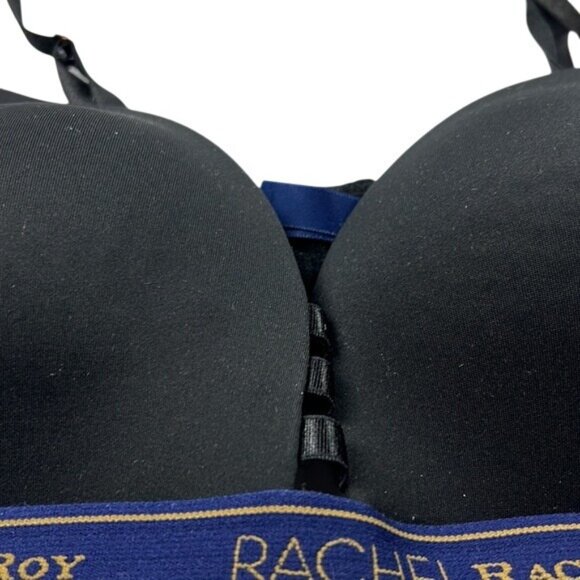 Rachel Roy Black Bra 34B With Adjustable Straps & Logo Band - Picture 3 of 6